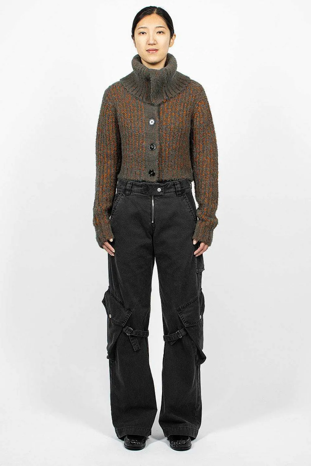 Acne Studios Cargo Trousers Washed Black| Trousers
