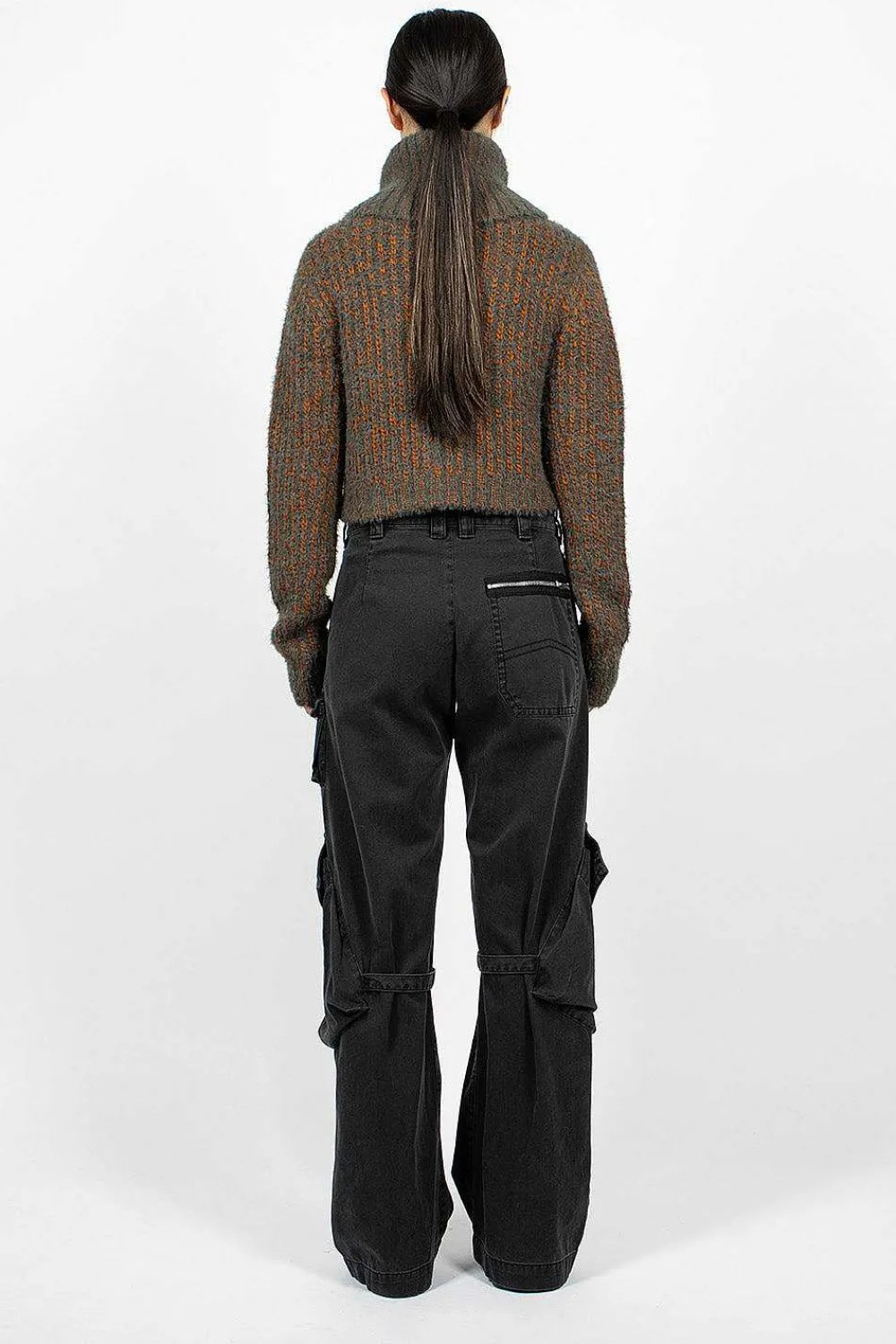 Acne Studios Cargo Trousers Washed Black| Trousers