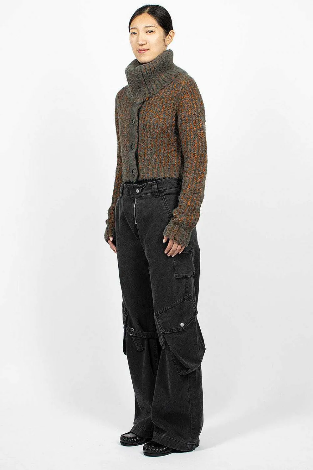 Acne Studios Cargo Trousers Washed Black| Trousers
