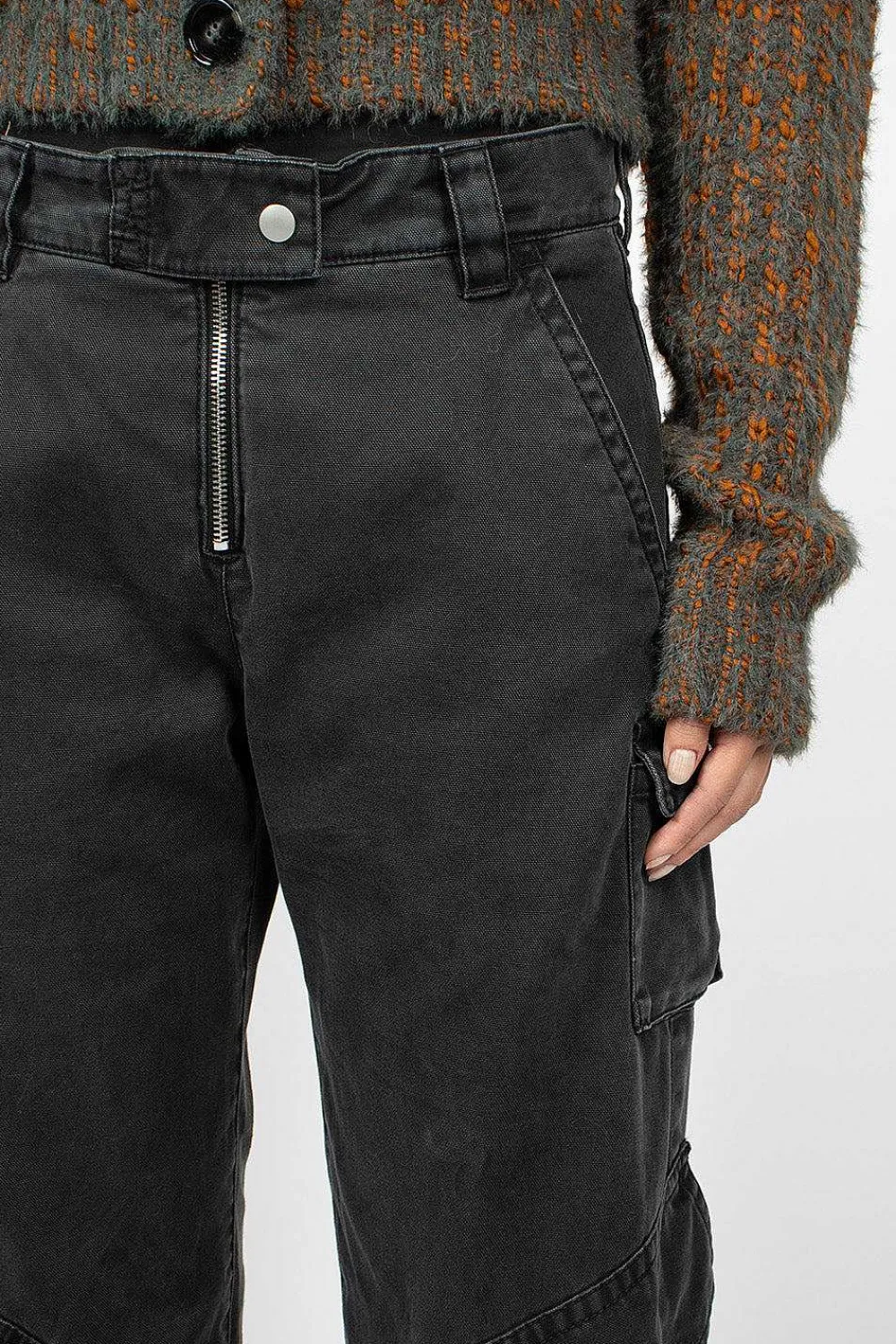 Acne Studios Cargo Trousers Washed Black| Trousers