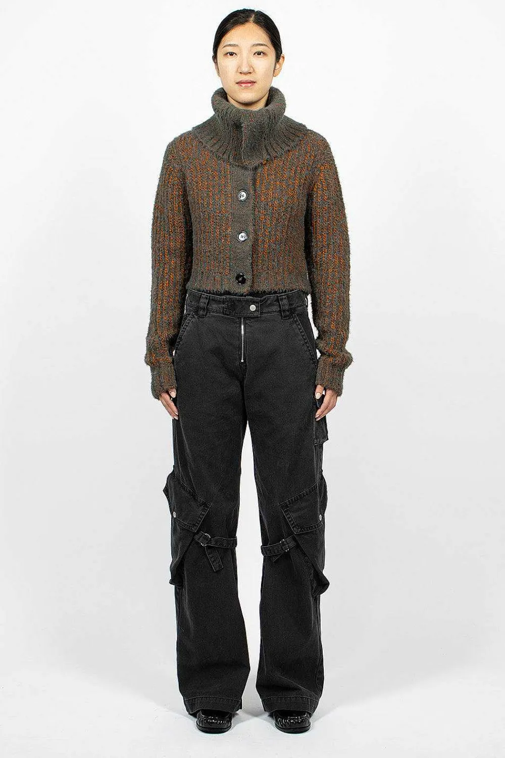 Acne Studios Cargo Trousers Washed Black| Trousers