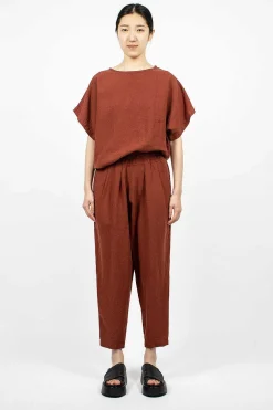 Black Crane Carpenter Pants Brick| Trousers