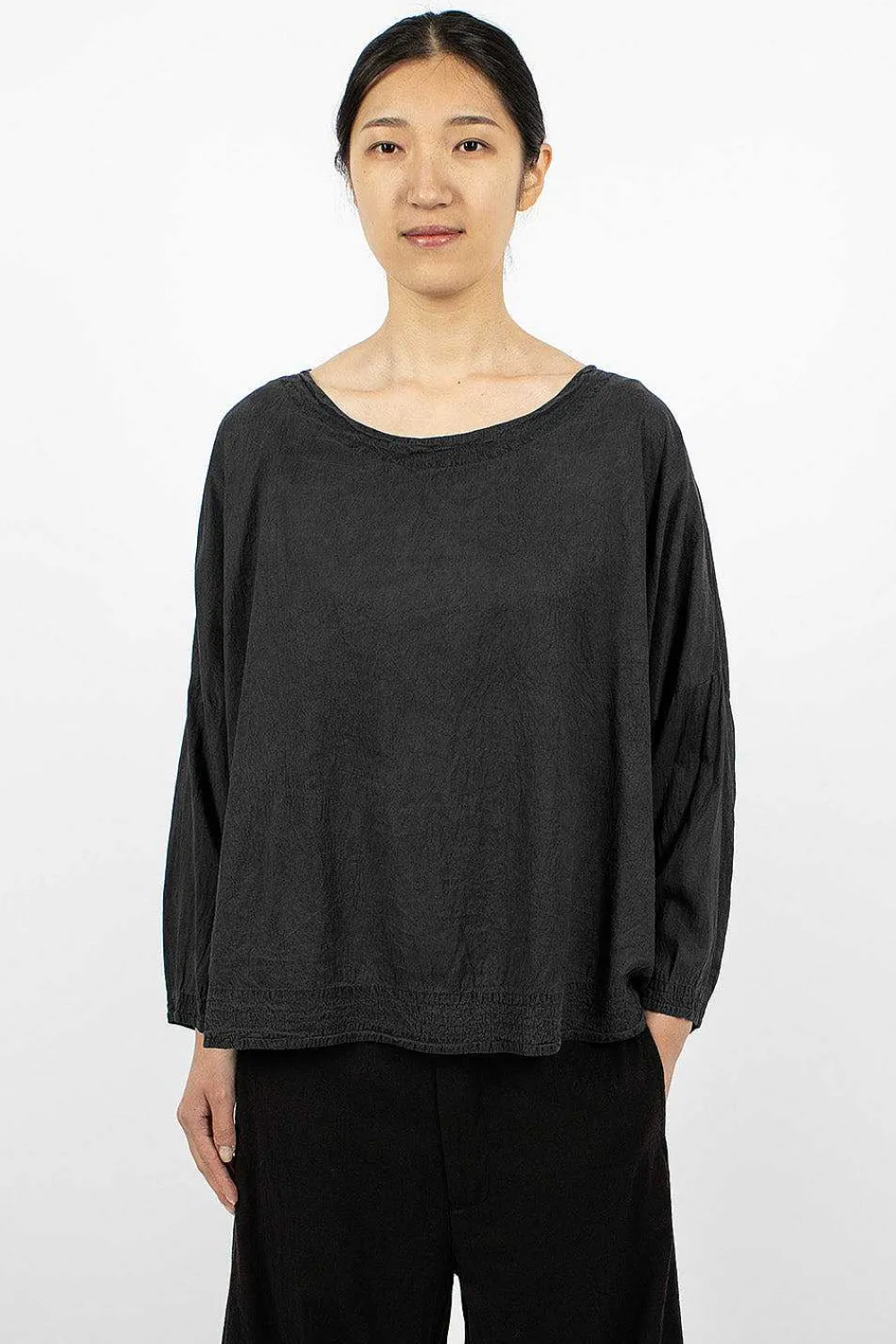 Chez Vidalenc Carre Top Short Black| Tops
