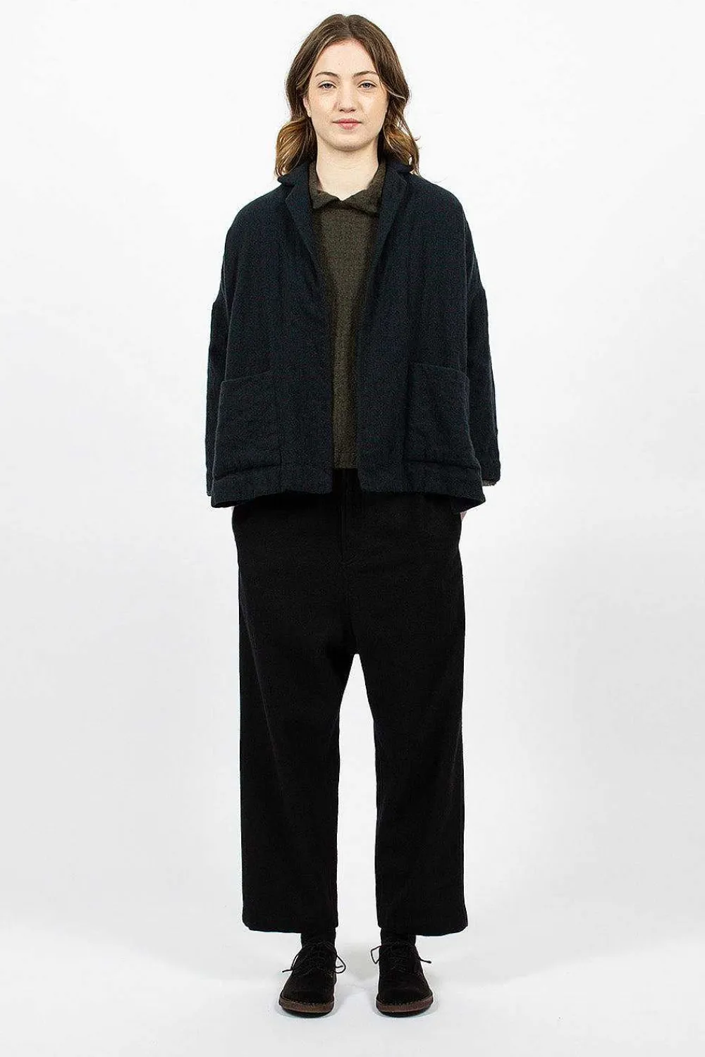 Daniela Gregis Cashmere Jacket Green Blue Check| Outerwear
