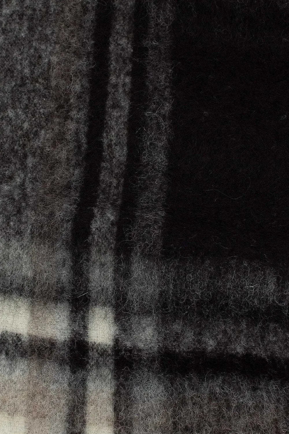 Acne Studios Checked Alpaca Scarf Black/Grey| Scarves & Gloves