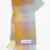 Acne Studios Checked Scarf Violet/Yellow| Scarves & Gloves
