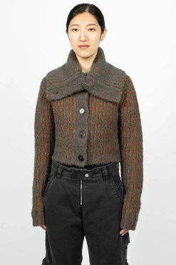 Acne Studios Chunky Cardigan Rust/Multi| Knitwear