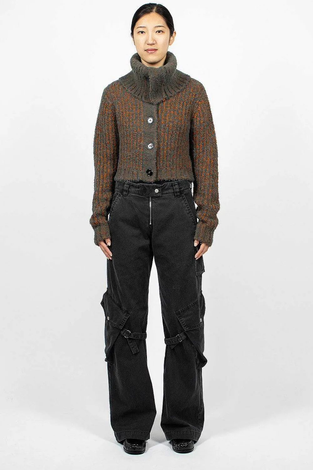 Acne Studios Chunky Cardigan Rust/Multi| Outerwear