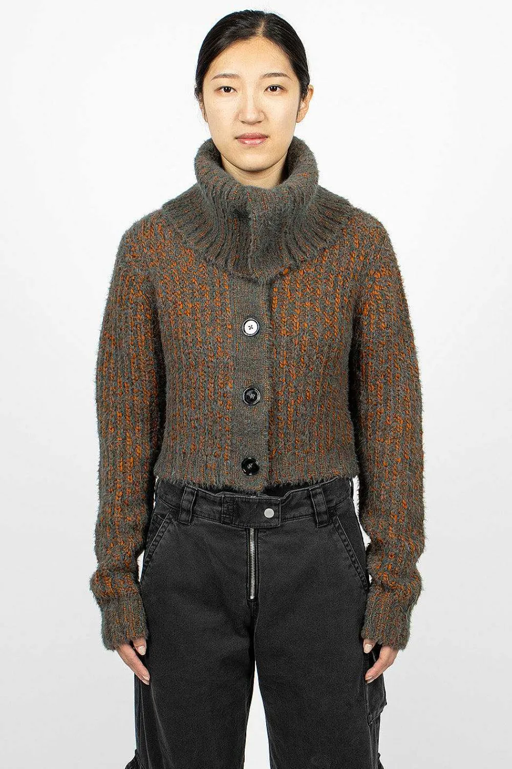 Acne Studios Chunky Cardigan Rust/Multi| Outerwear