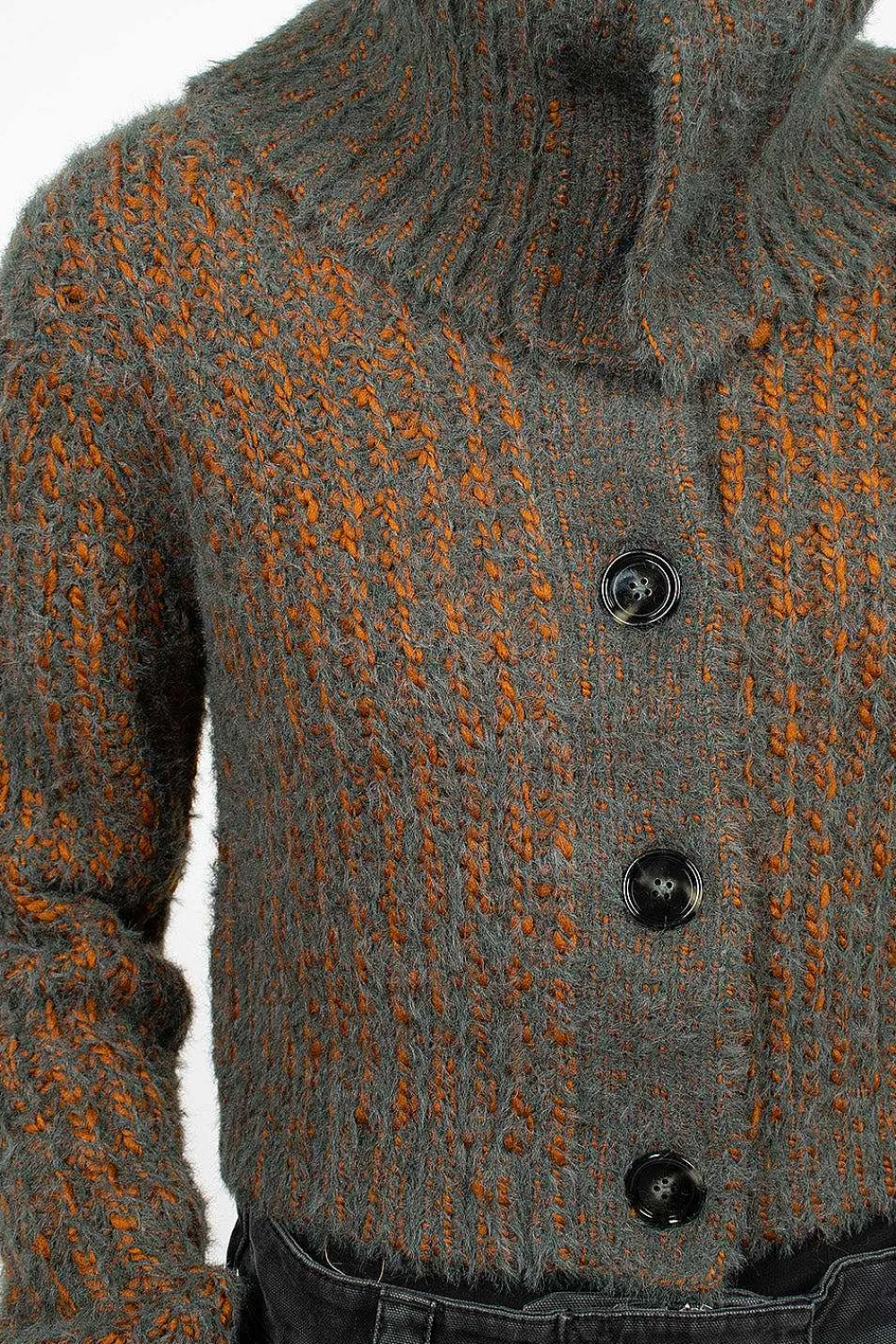 Acne Studios Chunky Cardigan Rust/Multi| Outerwear