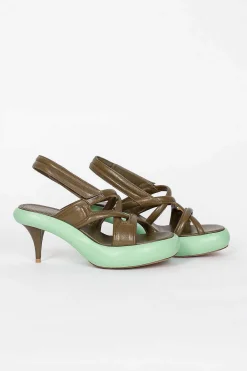 Dries Van Noten Chunky Sole Heel Green| Shoes