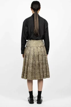 Simone Rocha Cloque Kilt Gold| Skirts