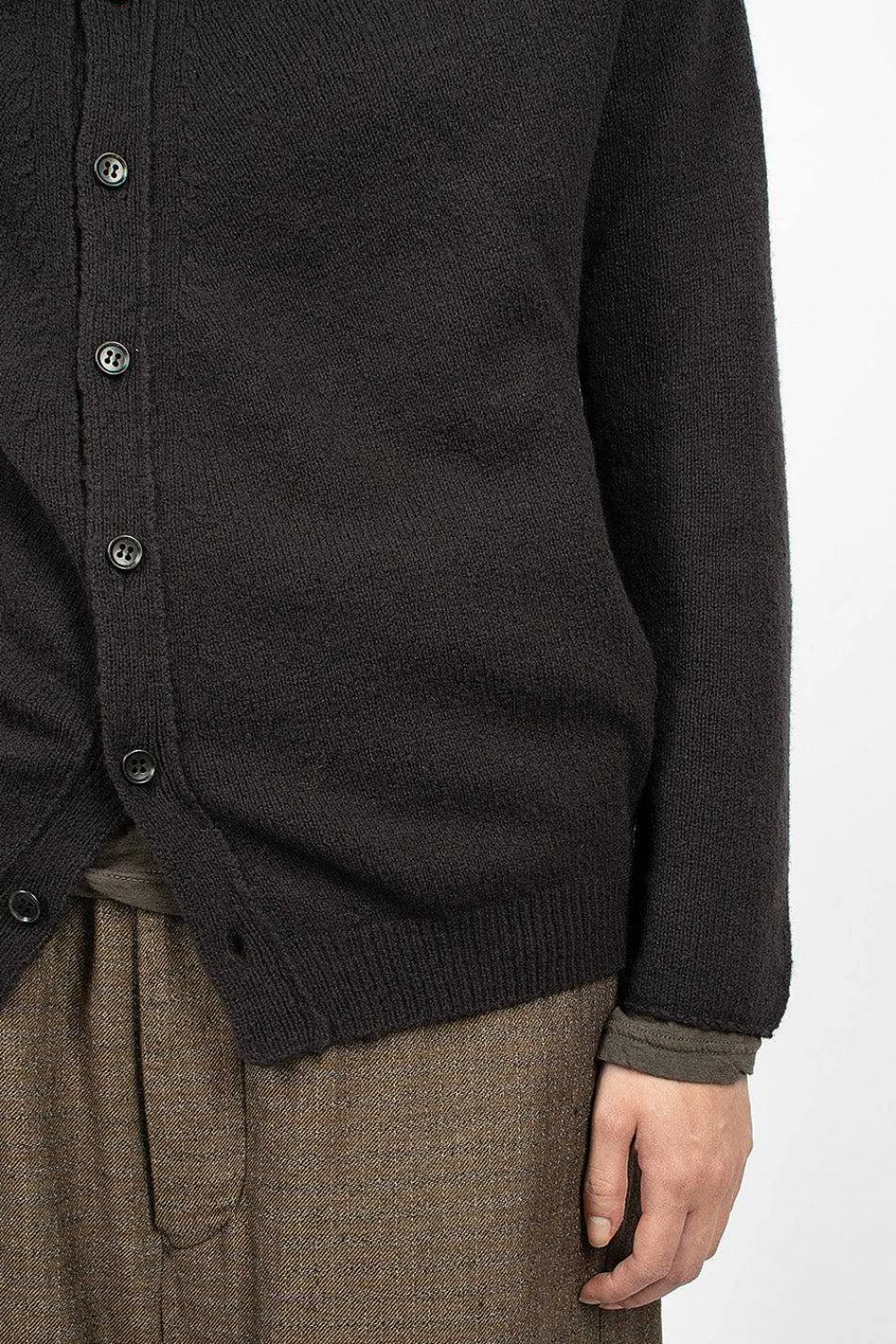 Vlas Blomme Cocoon Cardigan Brown/Black| Outerwear
