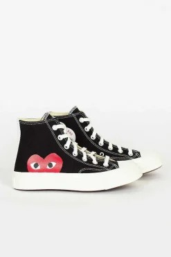 Comme Des Garçons PLAY Comme Des Garcons Play X Chuck Taylors 1970's Hi Ox Black| Boots