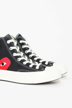 Comme Des Garçons PLAY Comme Des Garcons Play X Chuck Taylors 1970's Hi Ox Black| Sneakers