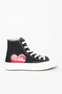 Comme Des Garçons PLAY Comme Des Garcons Play X Chuck Taylors 1970's Hi Ox Black| Sneakers