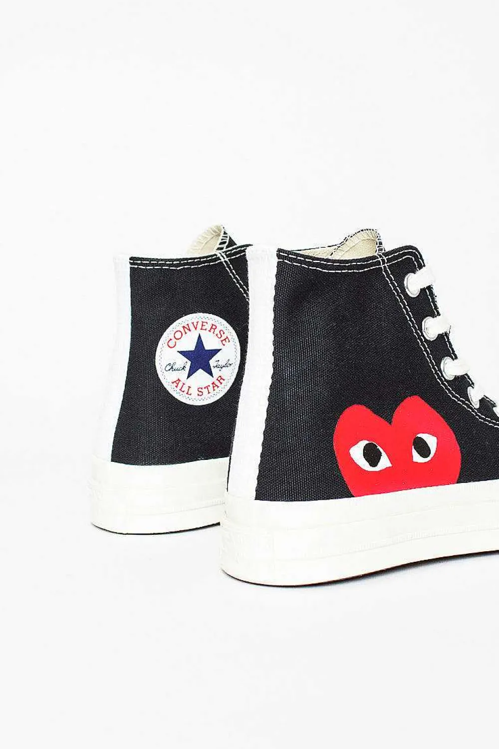Comme Des Garçons PLAY Comme Des Garcons Play X Chuck Taylors 1970's Hi Ox Black| Sneakers