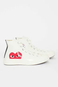 Comme Des Garçons PLAY Comme Des Garcons Play X Chuck Taylor 1970S Hi Milk/White| Boots