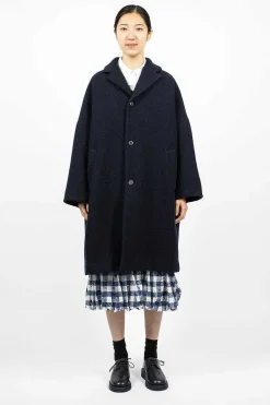 École de Curiosités Coper Coat Dark Navy| Outerwear