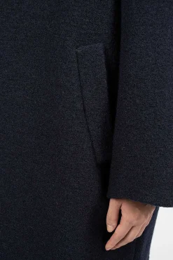 École de Curiosités Coper Coat Dark Navy| Outerwear