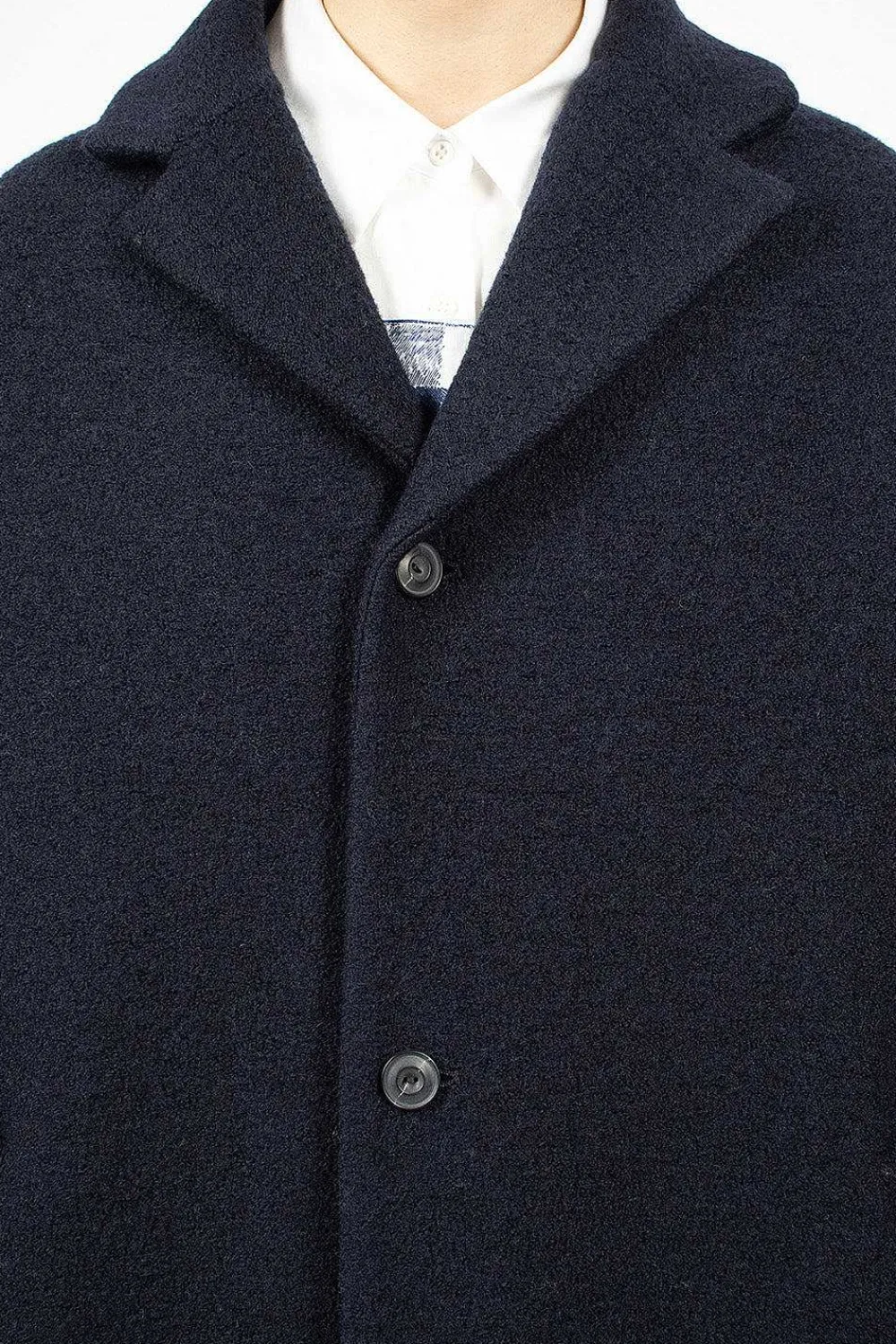 École de Curiosités Coper Coat Dark Navy| Outerwear