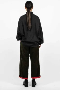 Chez Vidalenc Coulisse Pant L90 Dark Khaki| Trousers