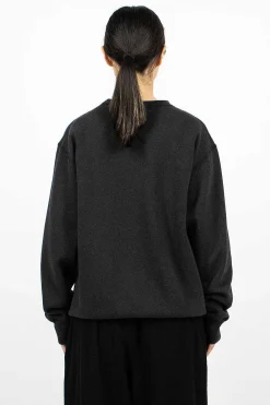 Toujours Crew Neck Pullover Heather Black| Tops