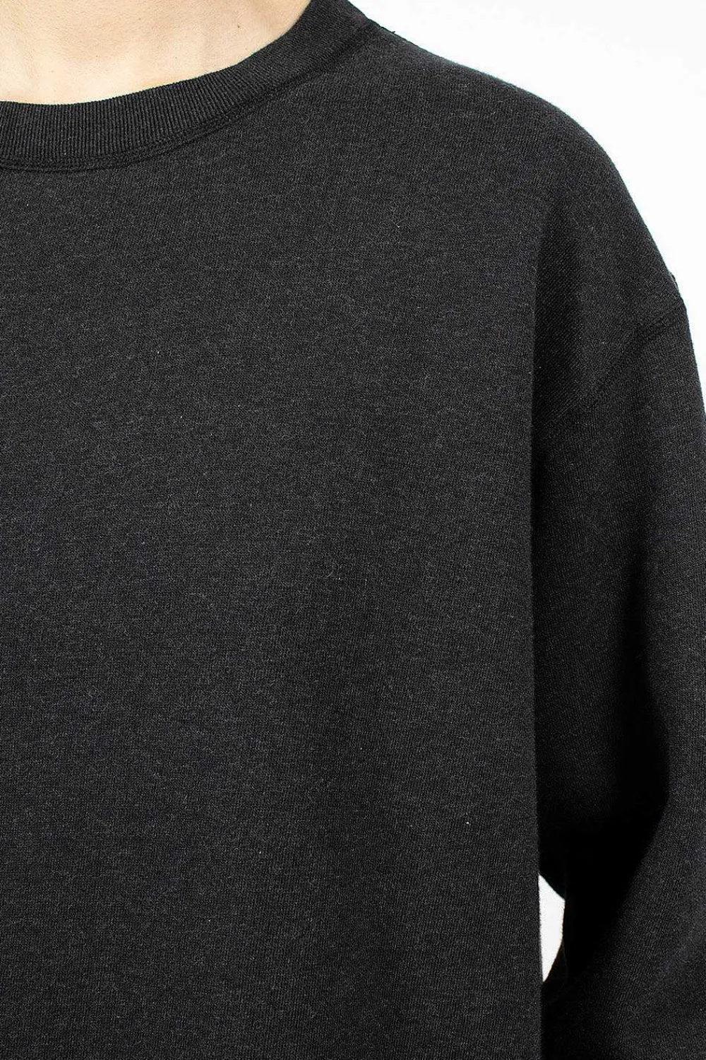 Toujours Crew Neck Pullover Heather Black| Tops