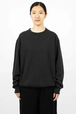 Toujours Crew Neck Pullover Heather Black| Tops