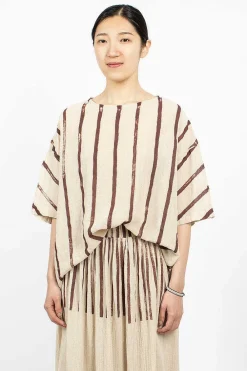 Black Crane Crew Top Print| Tops