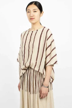Black Crane Crew Top Print| Tops