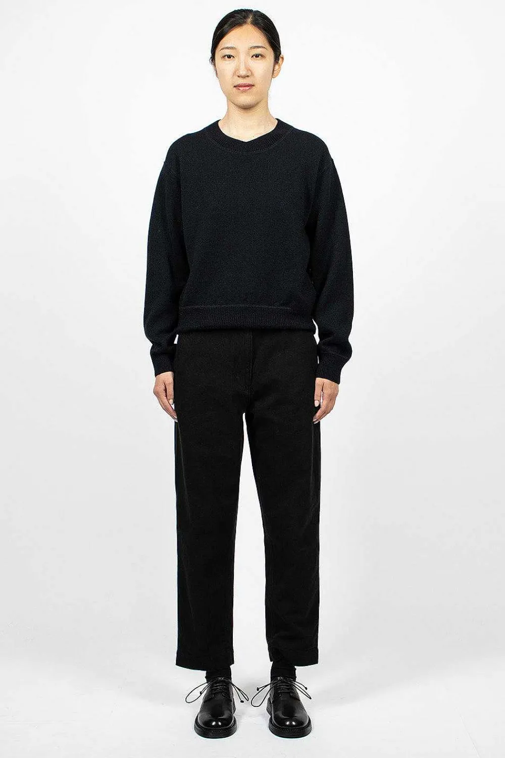 Margaret Howell Crewneck Jumper Deep Navy| Knitwear