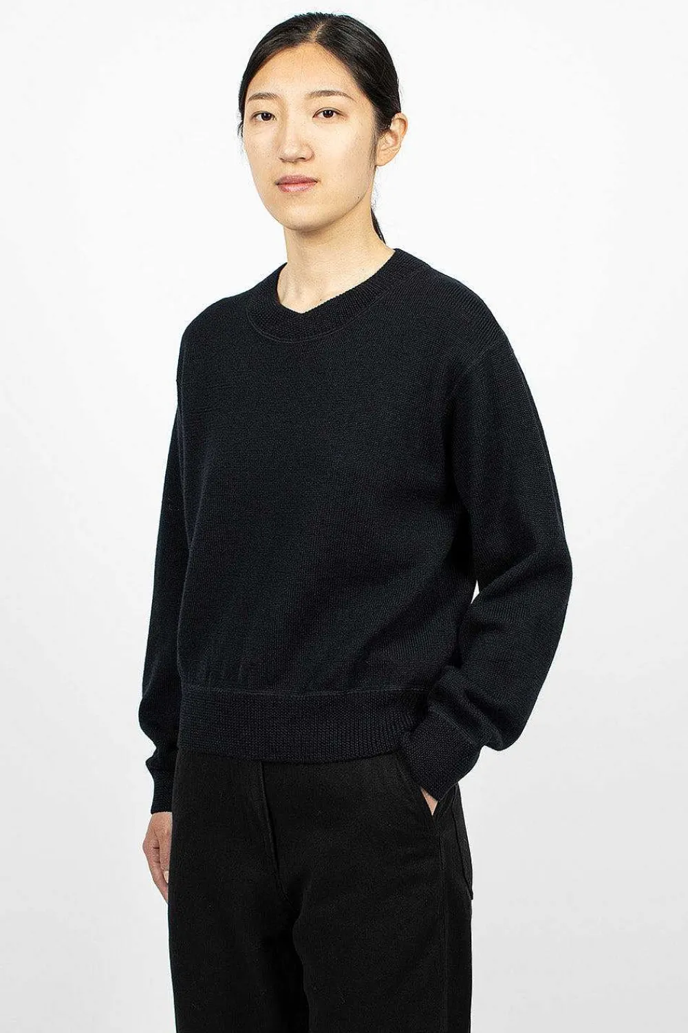Margaret Howell Crewneck Jumper Deep Navy| Knitwear