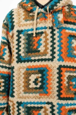 Engineered Garments FWK Crochet L/S Hoodie Multi| Knitwear