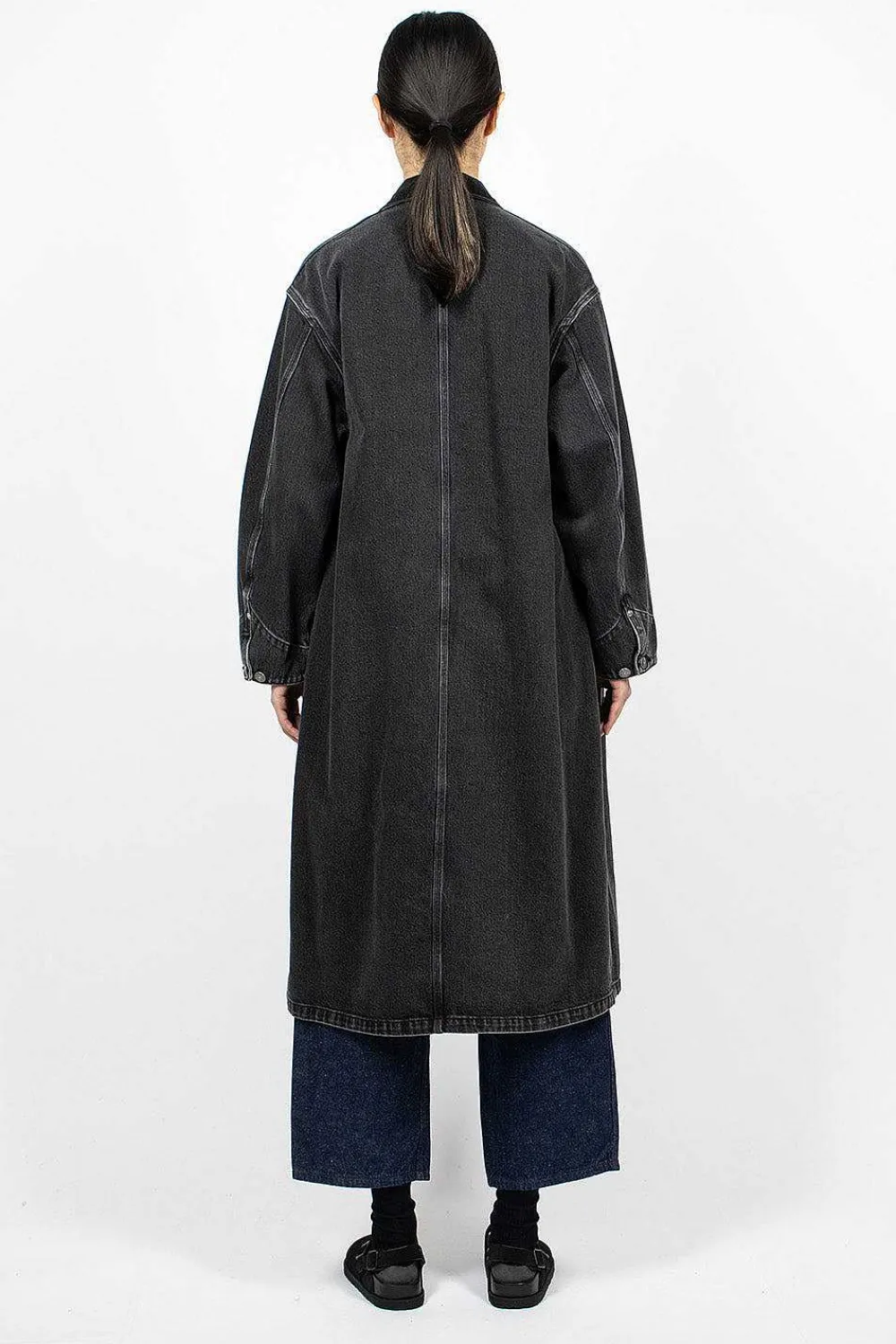 OrSlow Denim Overcoat Stone Black| Outerwear