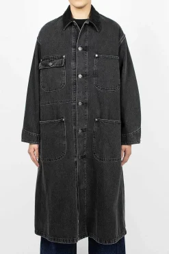 OrSlow Denim Overcoat Stone Black| Outerwear