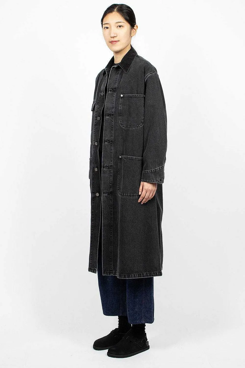 OrSlow Denim Overcoat Stone Black| Outerwear