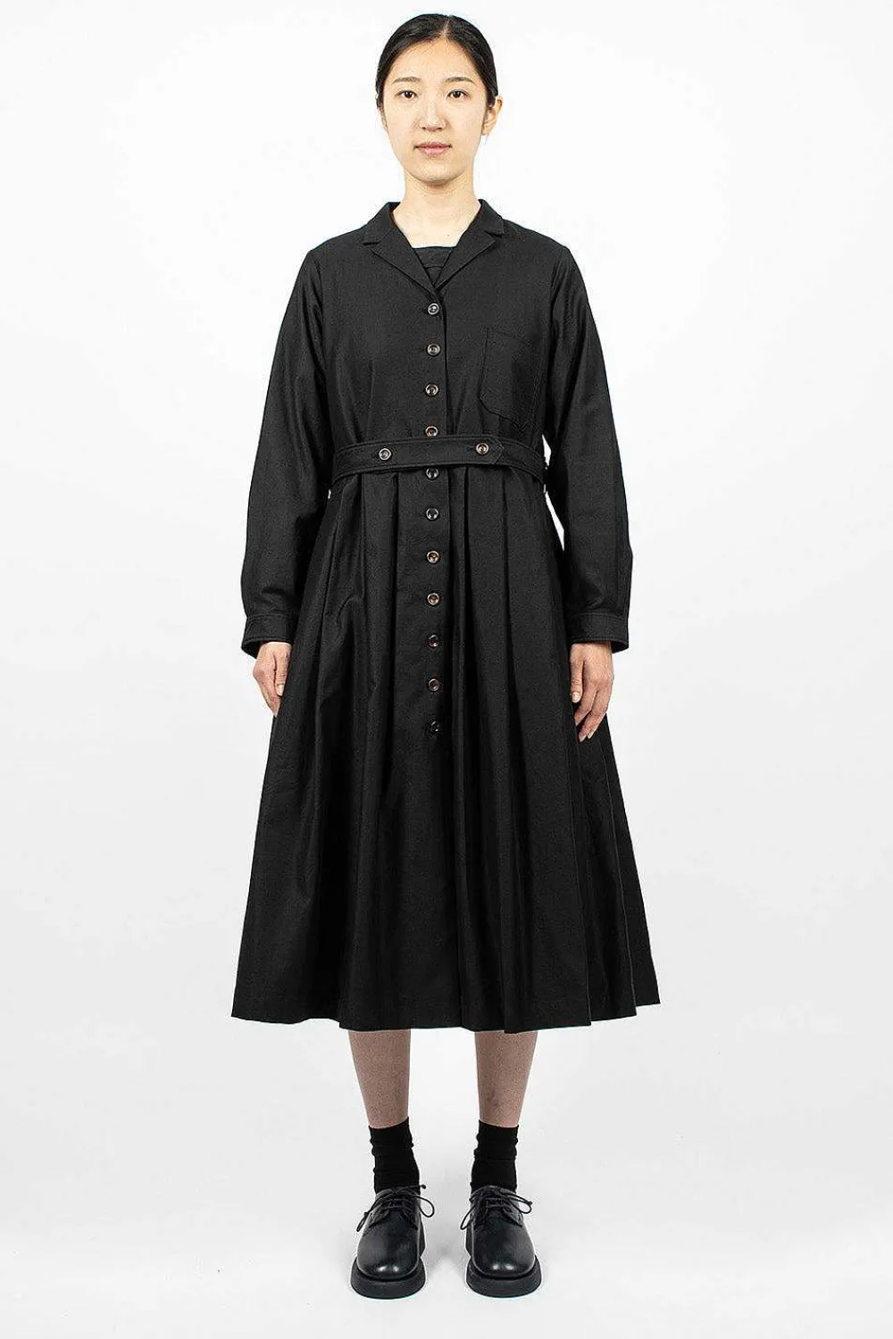 École de Curiosités Dina Coat Black| Dresses