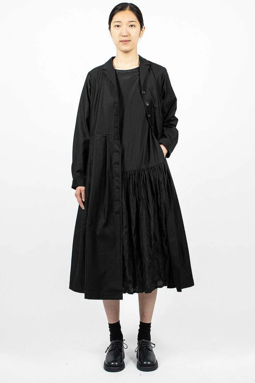 École de Curiosités Dina Coat Black| Dresses
