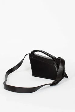 Acne Studios Distorted Leather Handbag Black| Bags
