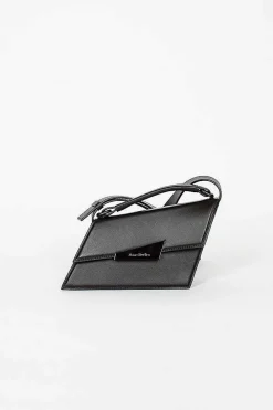Acne Studios Distorted Leather Handbag Black| Bags