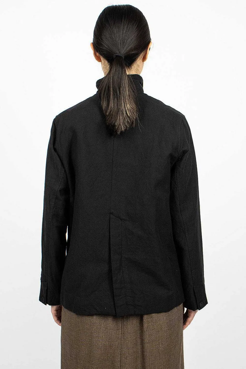 Vlas Blomme Double Breasted Jacket Black| Outerwear