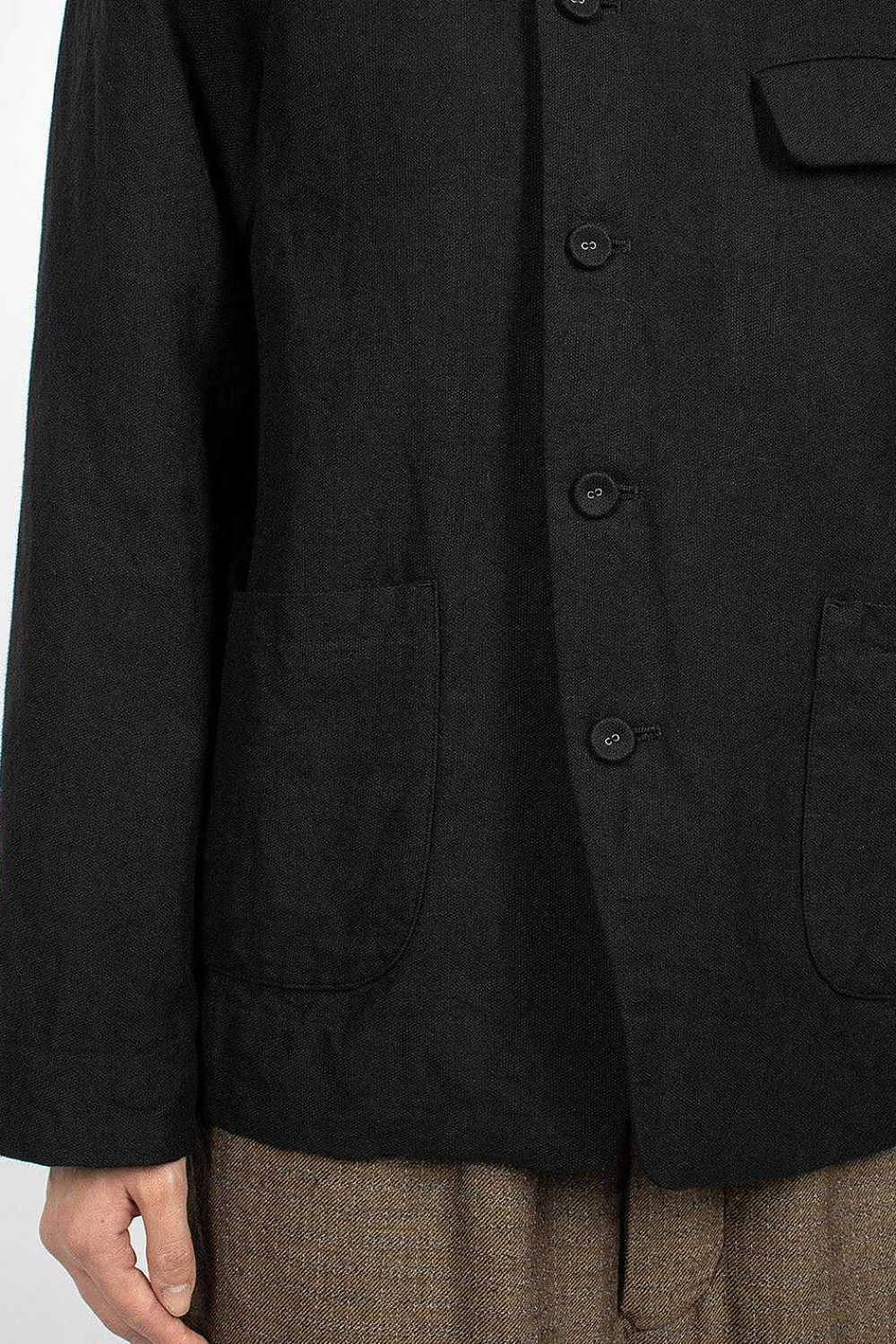 Vlas Blomme Double Breasted Jacket Black| Outerwear