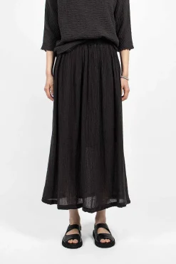 Black Crane Double Layered Skirt Black| Skirts