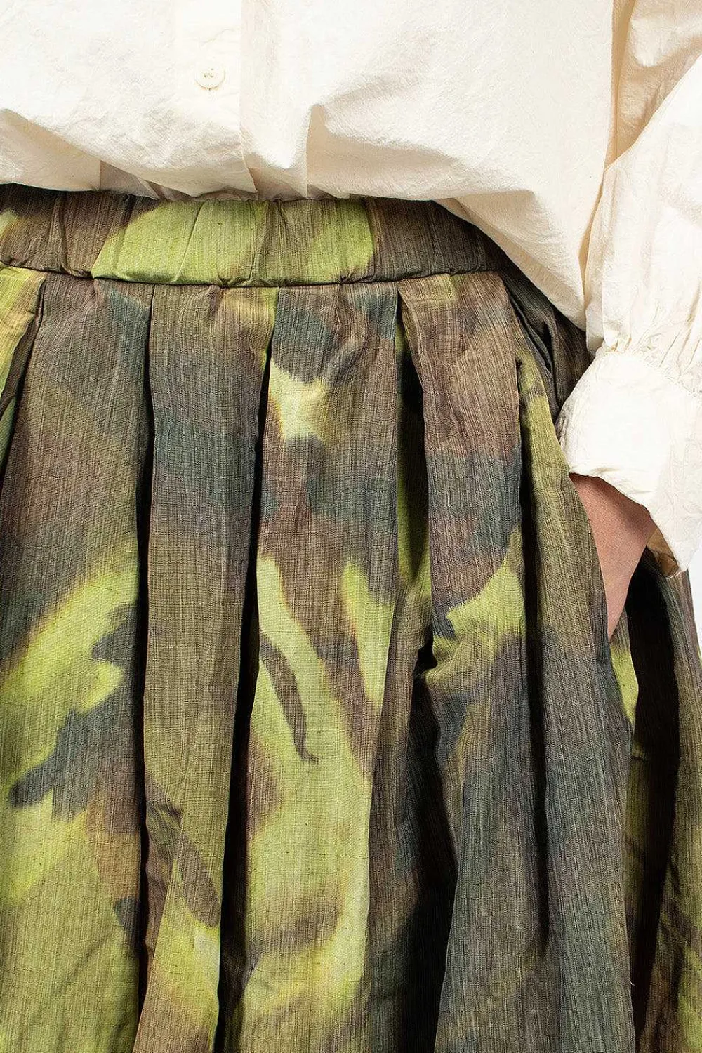 Casey Casey Double Riddeaux Skirt Ikat Khaki| Skirts