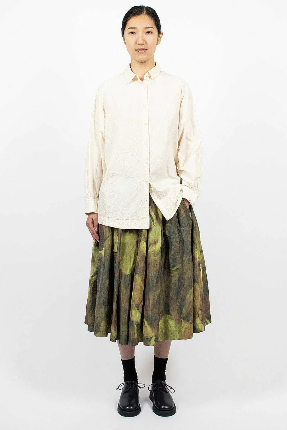 Casey Casey Double Riddeaux Skirt Ikat Khaki| Skirts
