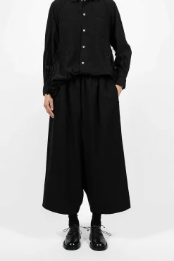 Comme Des Garçons Comme Des Garçons Dropped Rise Pant Black| Trousers