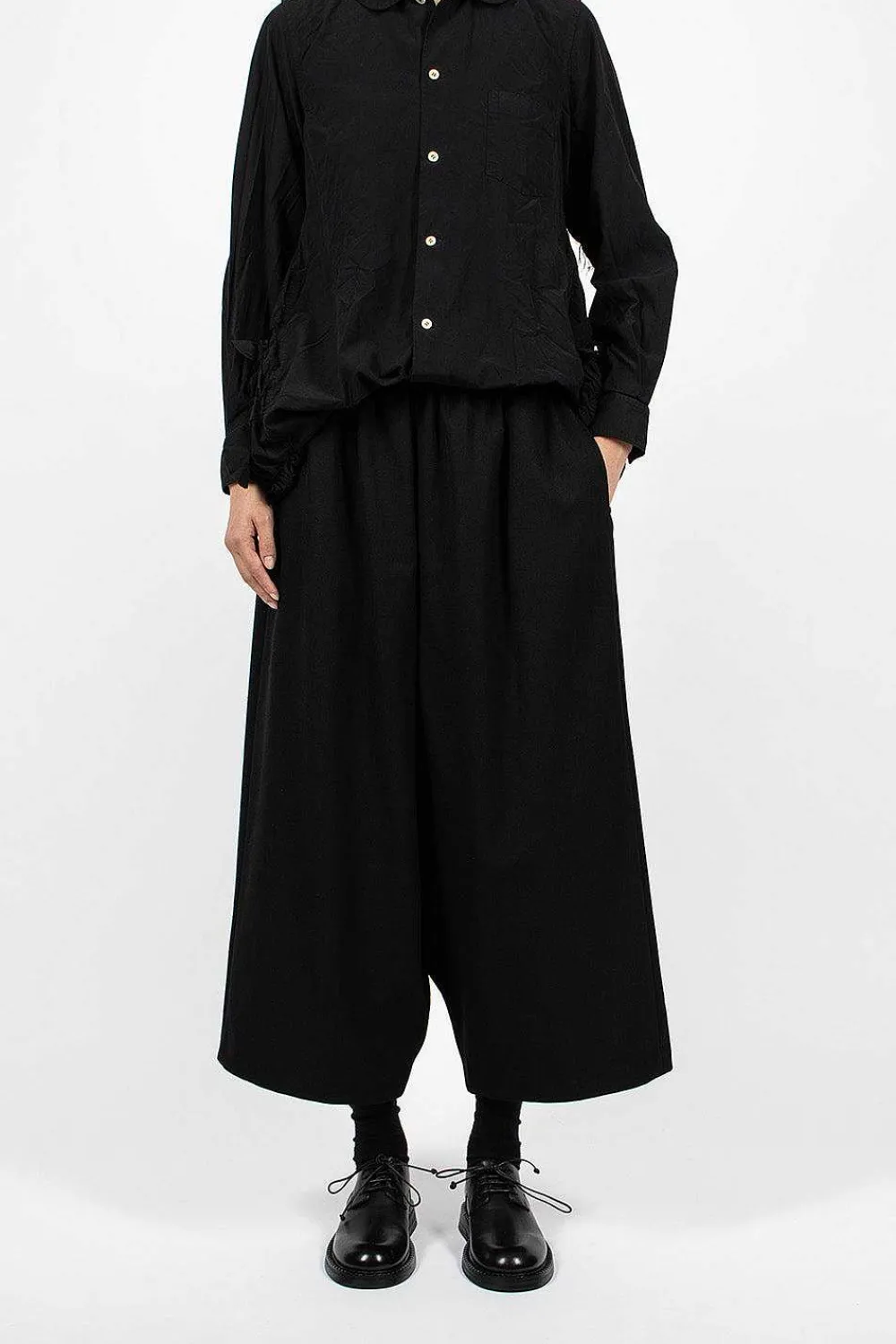 Comme Des Garçons Comme Des Garçons Dropped Rise Pant Black| Trousers