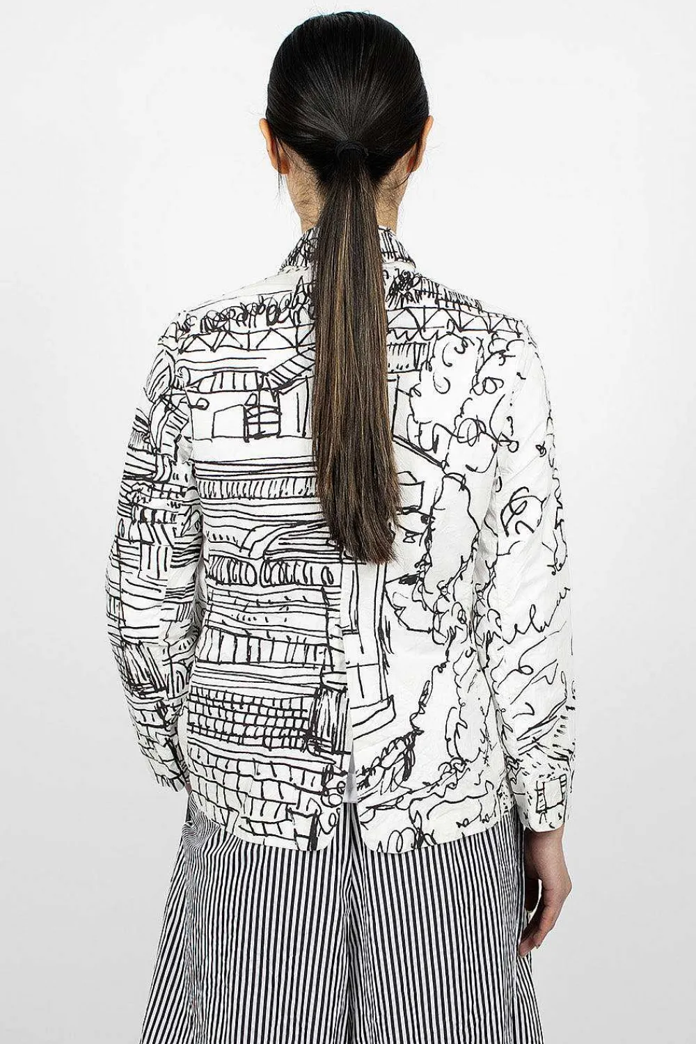 Daniela Gregis Equestrian Village Jacket Black/White| Outerwear