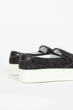 Sofie D'Hoore Fargo Felt Slip On Sneaker Charcoal| Sneakers